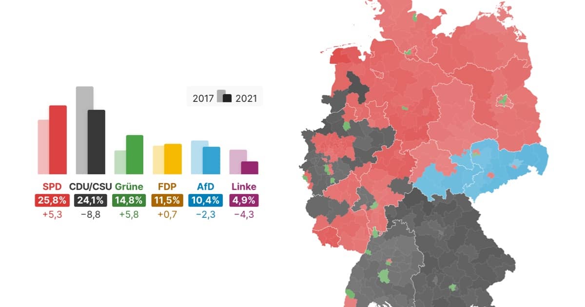 Bundestagswahl 2021: Ergebnisse der Wahlkreise, mögliche Koalitionen